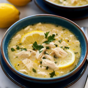 Mediterranean Lemon Chicken Soup