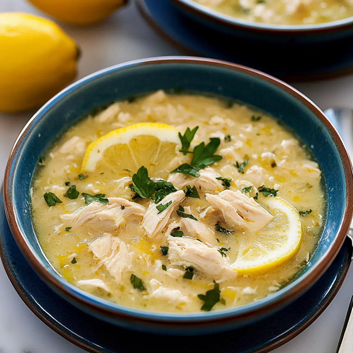 Mediterranean Lemon Chicken Soup