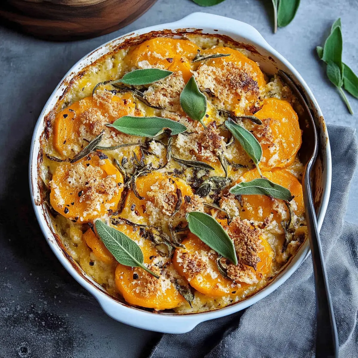 Sage Butternut Squash Gratin