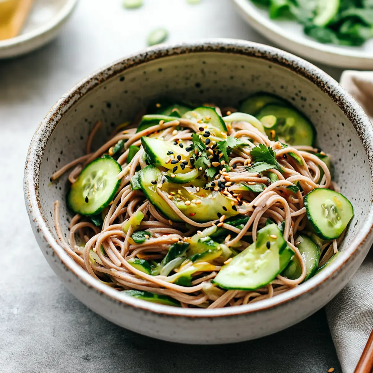 Delicious Sesame-Ginger Cucumber Soba Noodle Salad Recipe