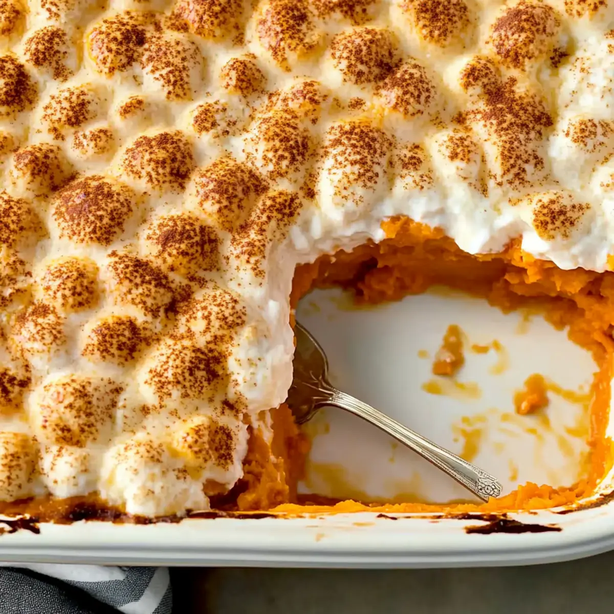 Yummy Sweet Potato Casserole Recipe with Marshmallows Delight