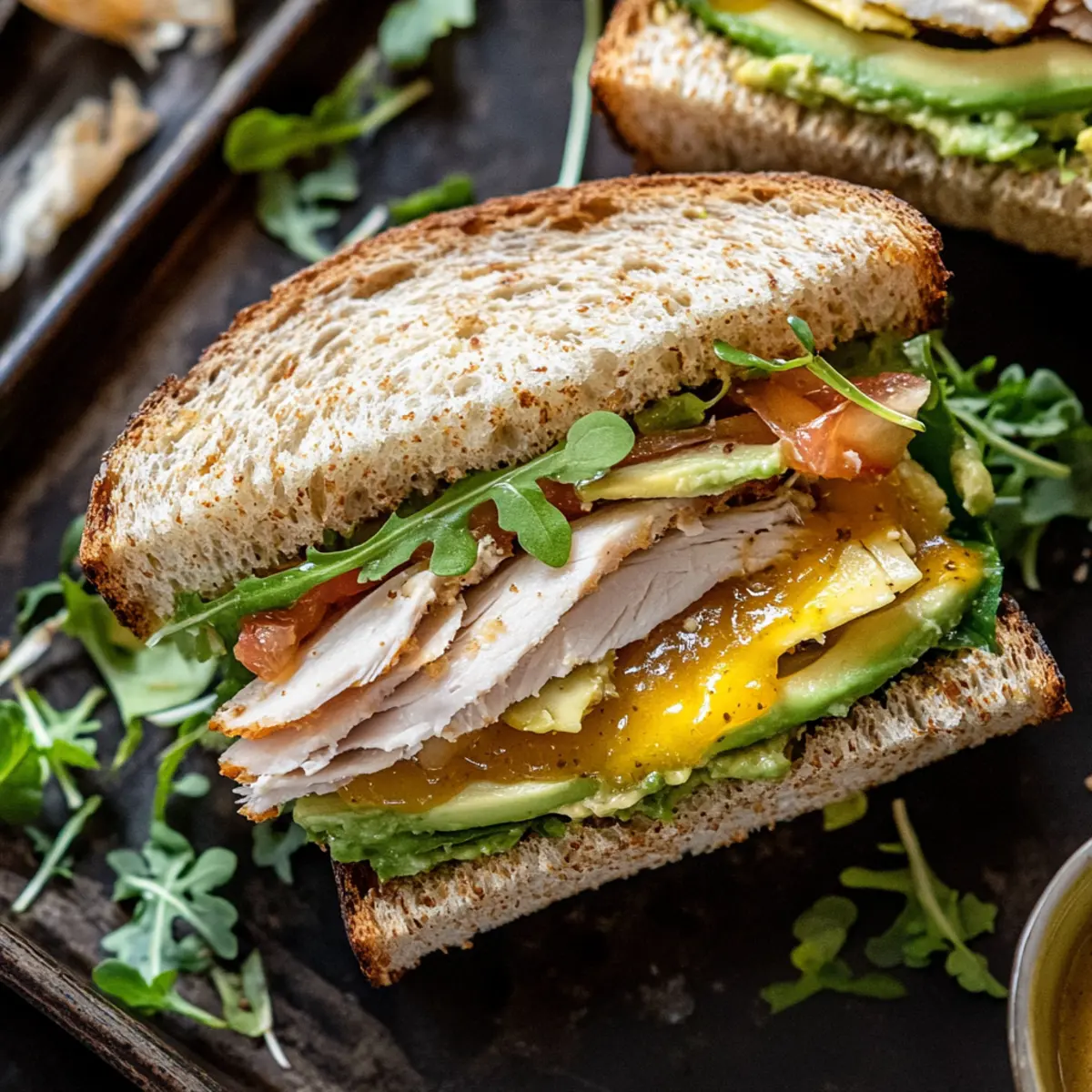 Delicious Honey Mustard Turkey Avocado Sandwich Recipe in 10 Minutes