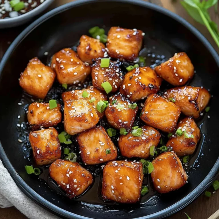 Crispy Honey Garlic Salmon Bites