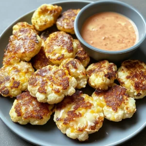 Cheesy Cauliflower Bites
