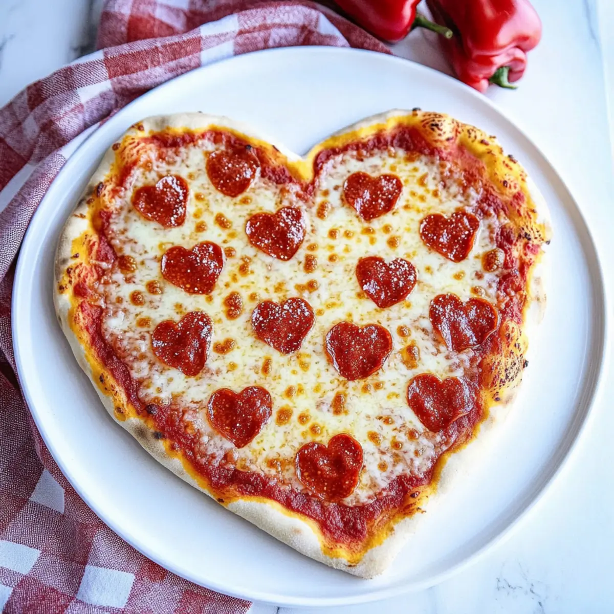 Heart-Shaped Pizza
