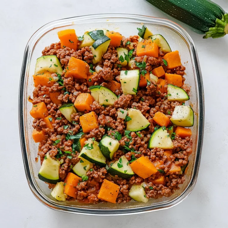 Ground Beef Zucchini Sweet Potato Skillet