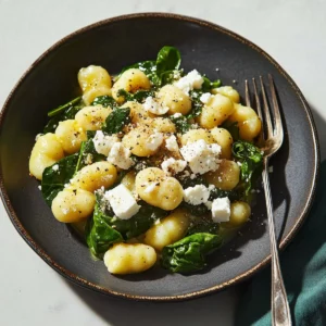 Creamy Gnocchi with Spinach and Feta