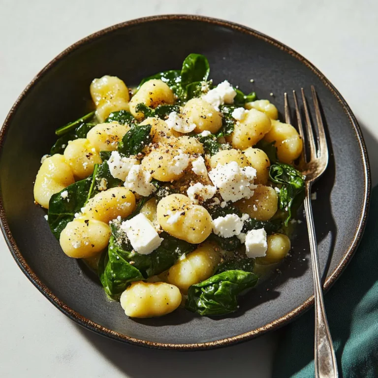 Creamy Gnocchi with Spinach and Feta