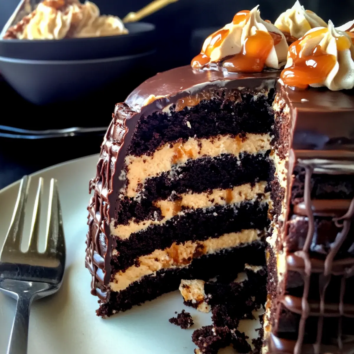 Irresistible Chocolate Fudge Cake with Salted Caramel Buttercream