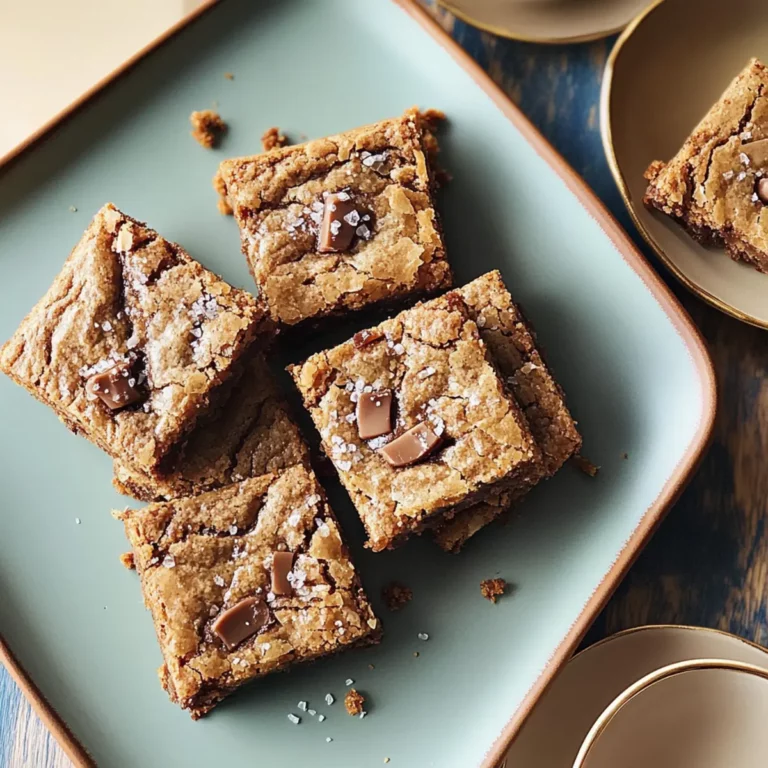 Salted Toffee Espresso Blondies