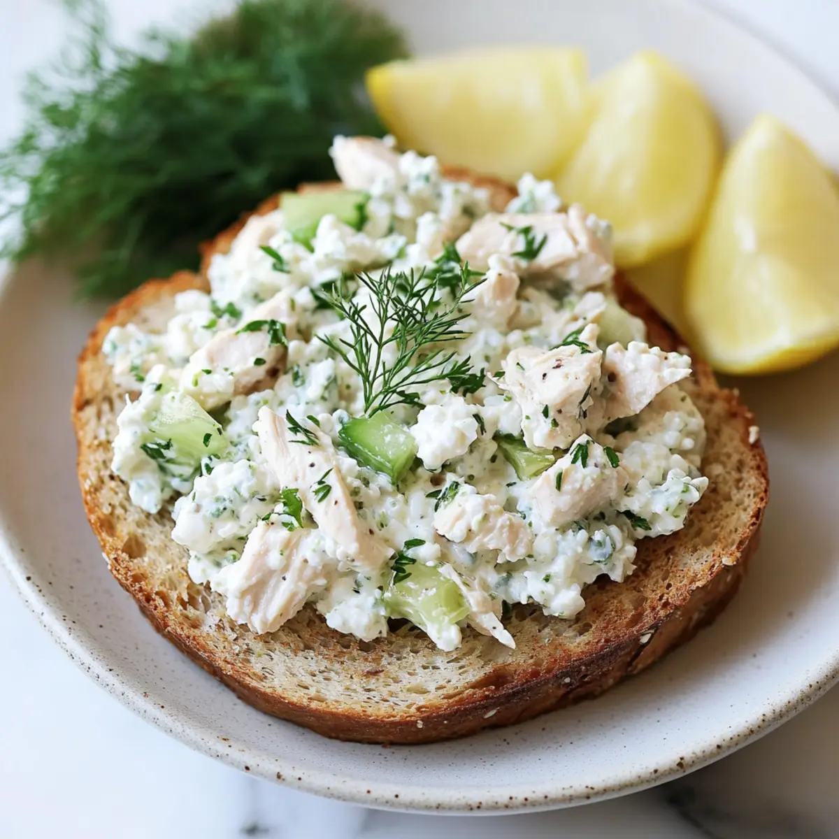 Protein-packed chicken salad with cottage cheese
