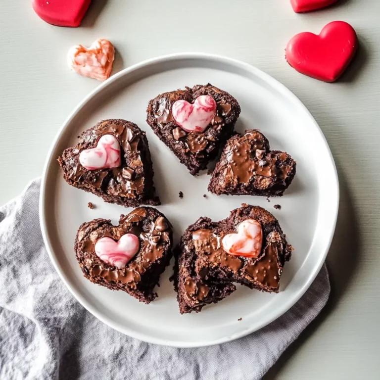 Dipped Heart Brownies