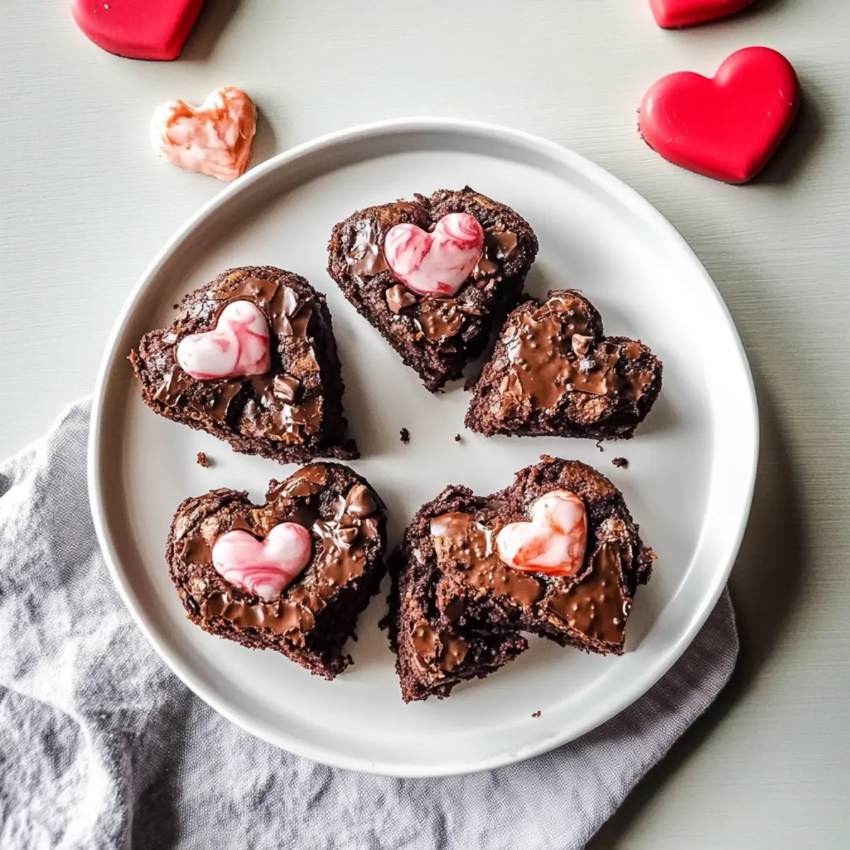 Dipped Heart Brownies