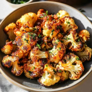 Crispy Garlic Parmesan Cauliflower
