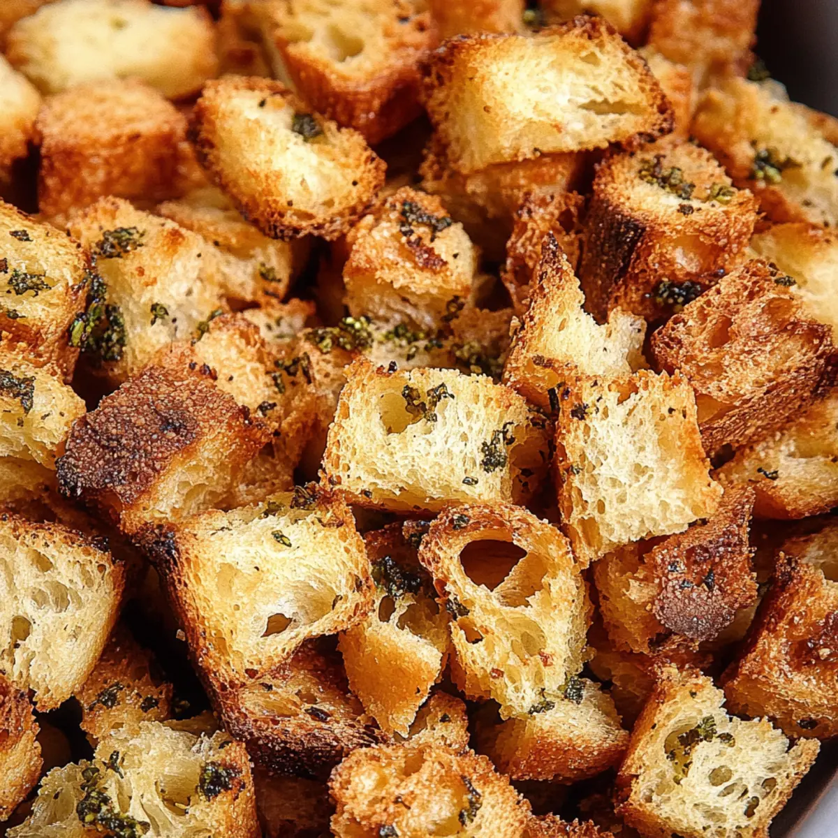 Extra-Crispy Homemade Garlic Croutons Recipe for Perfect Salads