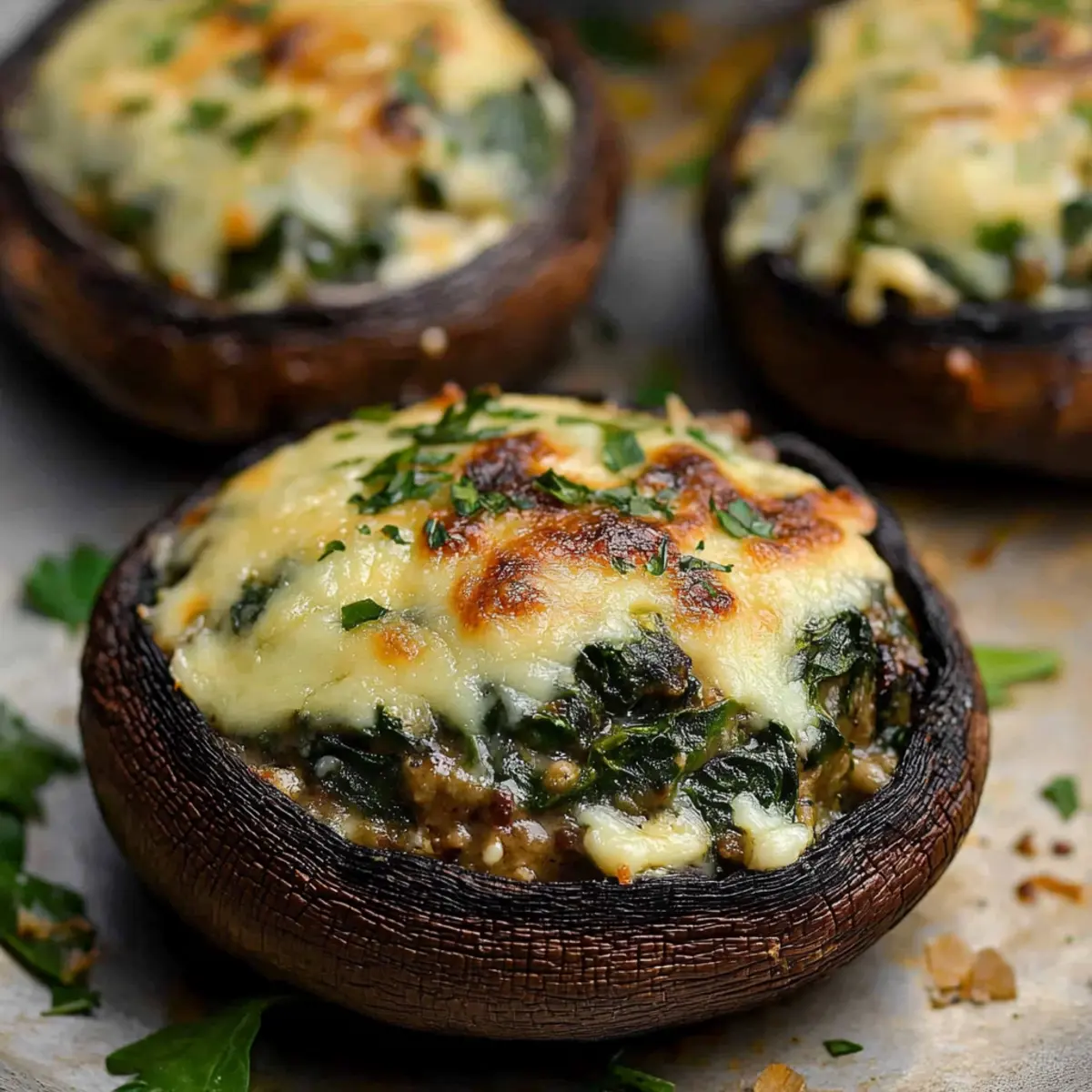 Spinach & Cheese Stuffed Portobello
