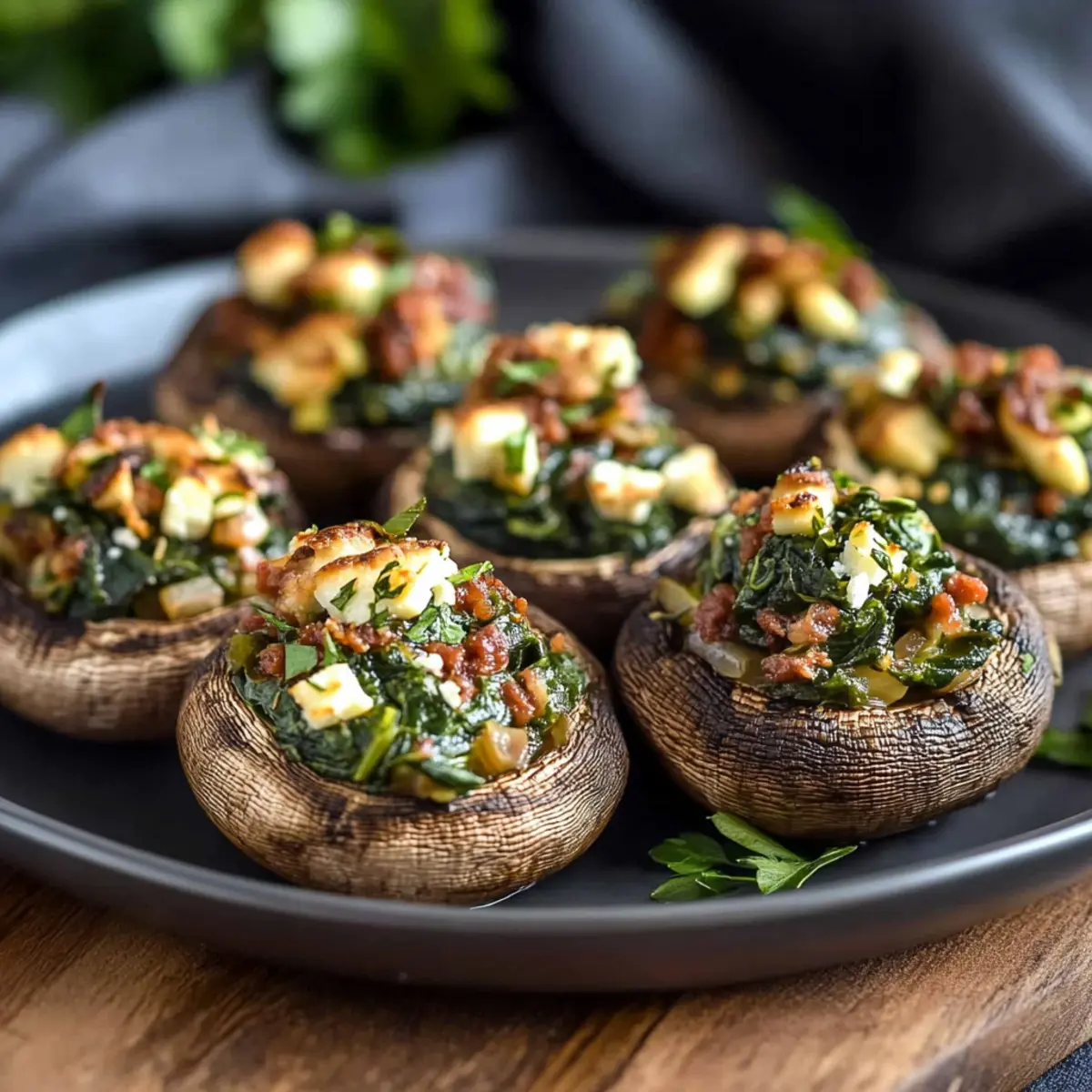 Delicious Spinach & Feta Stuffed Mushrooms Recipe for Entertaining