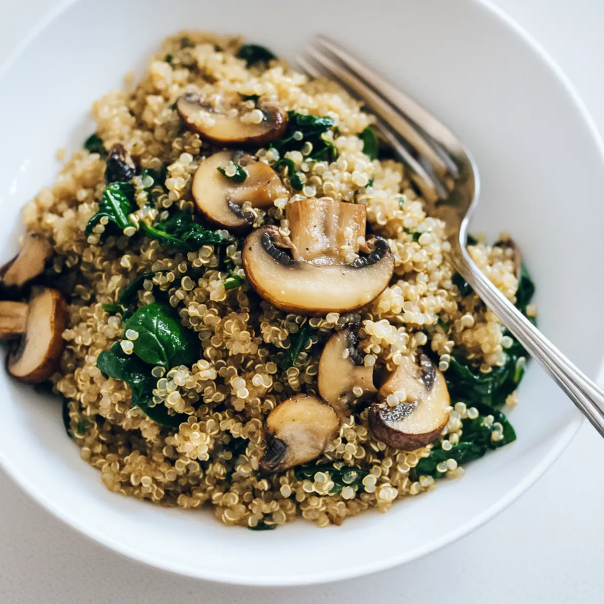 20-Minute Mushroom Spinach Quinoa