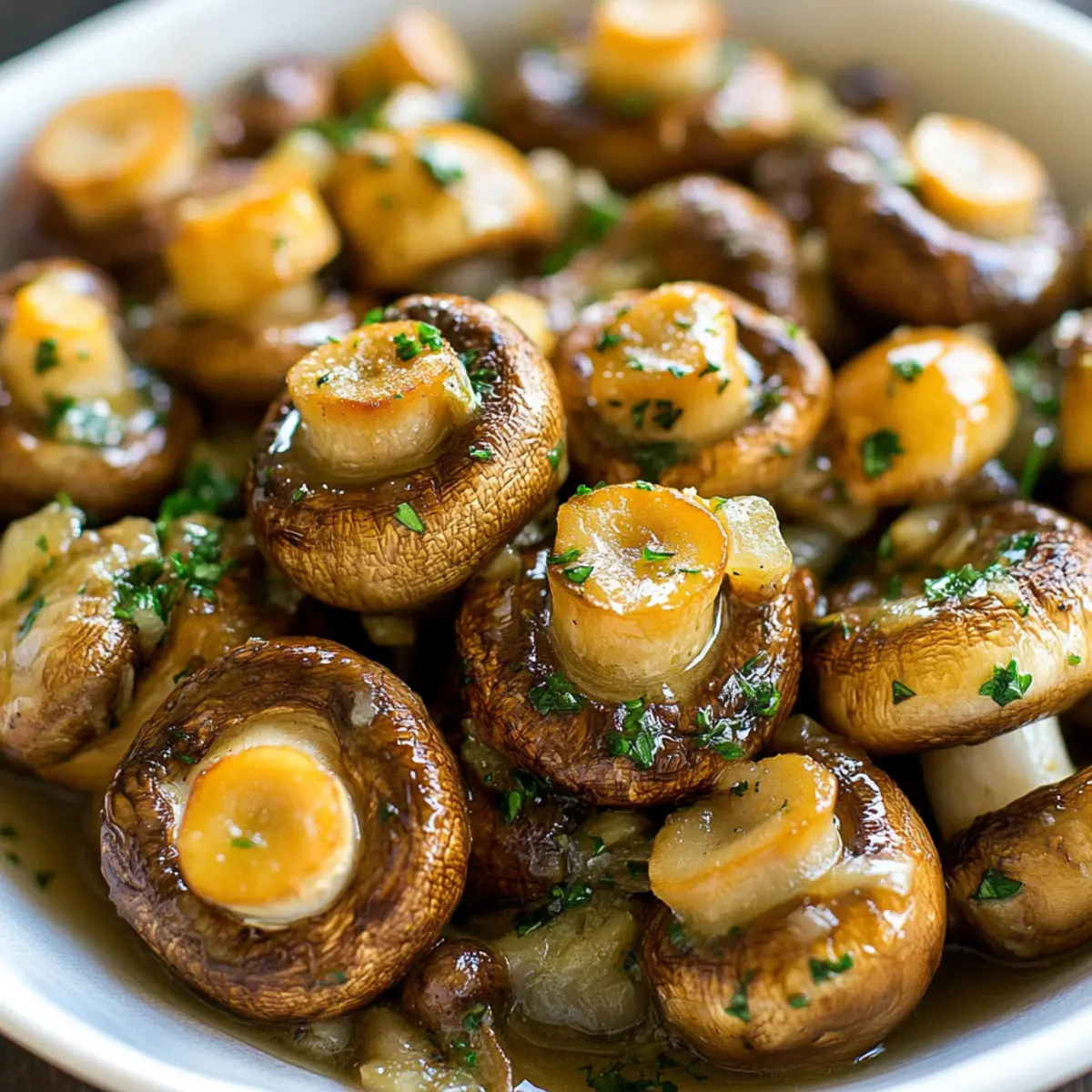 Garlic Butter Holiday Mushrooms