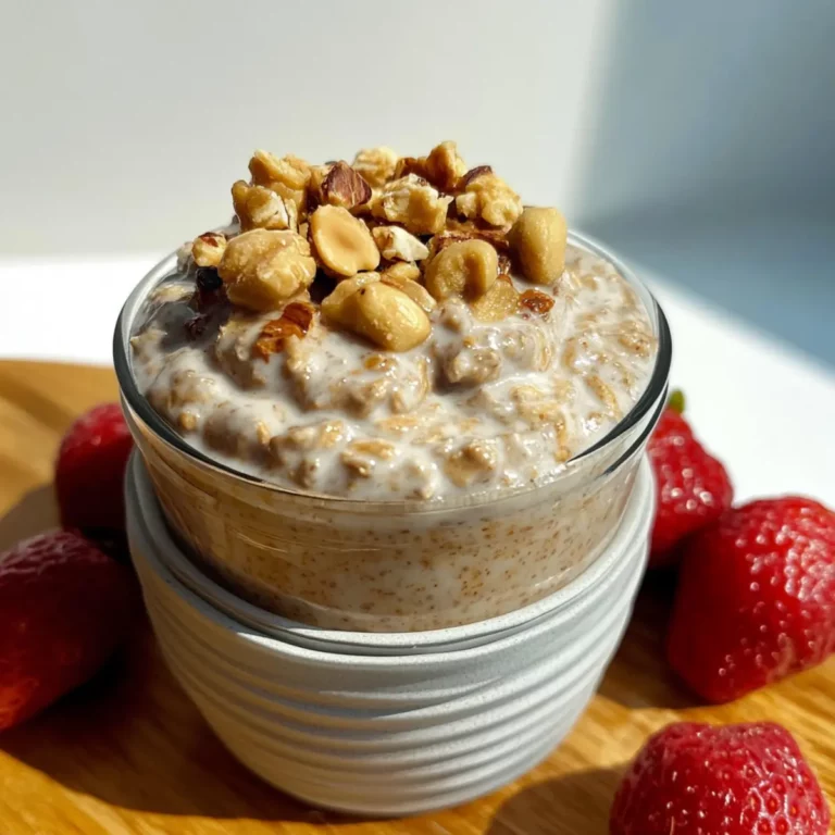 High-Protein Peanut Butter Overnight Oats