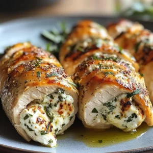 Herbed Ricotta Stuffed Chicken Rolls