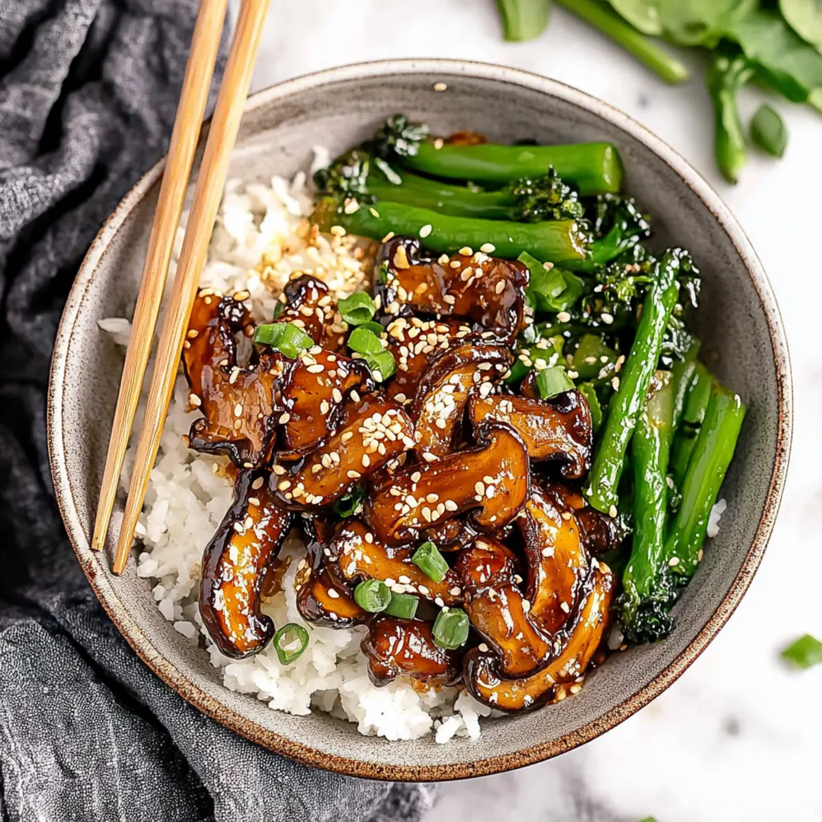 Sticky Shiitake Mushrooms