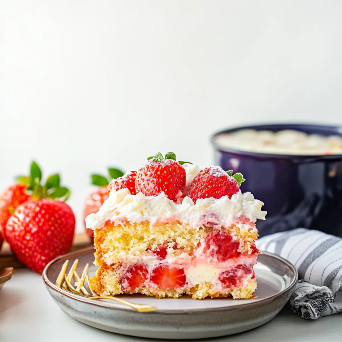 Gooey Strawberry Earthquake Cake