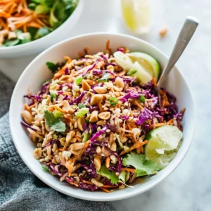 Thai Crunch Slaw with Peanut Ginger Dressing