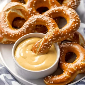 Parmesan Soft Pretzels with Cheese Dip