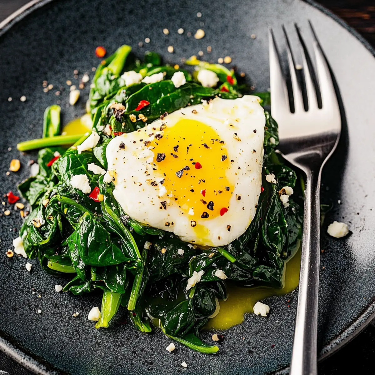 Simple saut?ed spinach