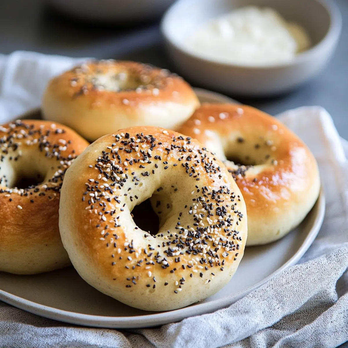 Easy 2-Ingredient Protein Bagels