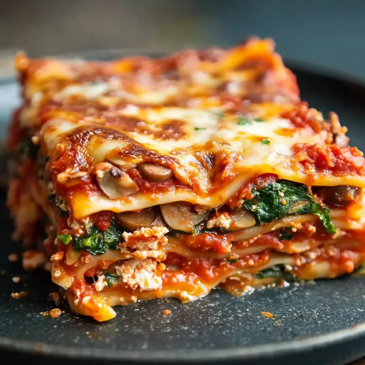 Mushroom and Spinach Lasagna