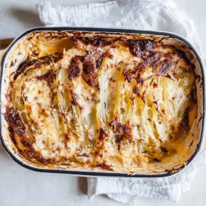 Cabbage and smoked gouda gratin