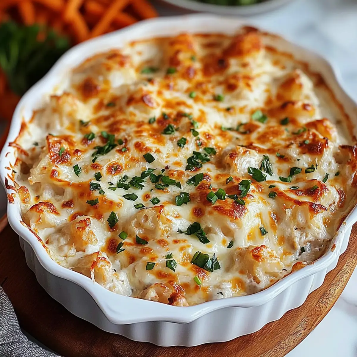 Cheesy Crab Rangoon Party Dip Deluxe with Crispy Wonton Chips
