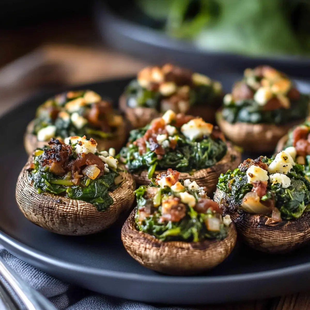 Delicious Spinach & Feta Stuffed Mushrooms Recipe for Entertaining