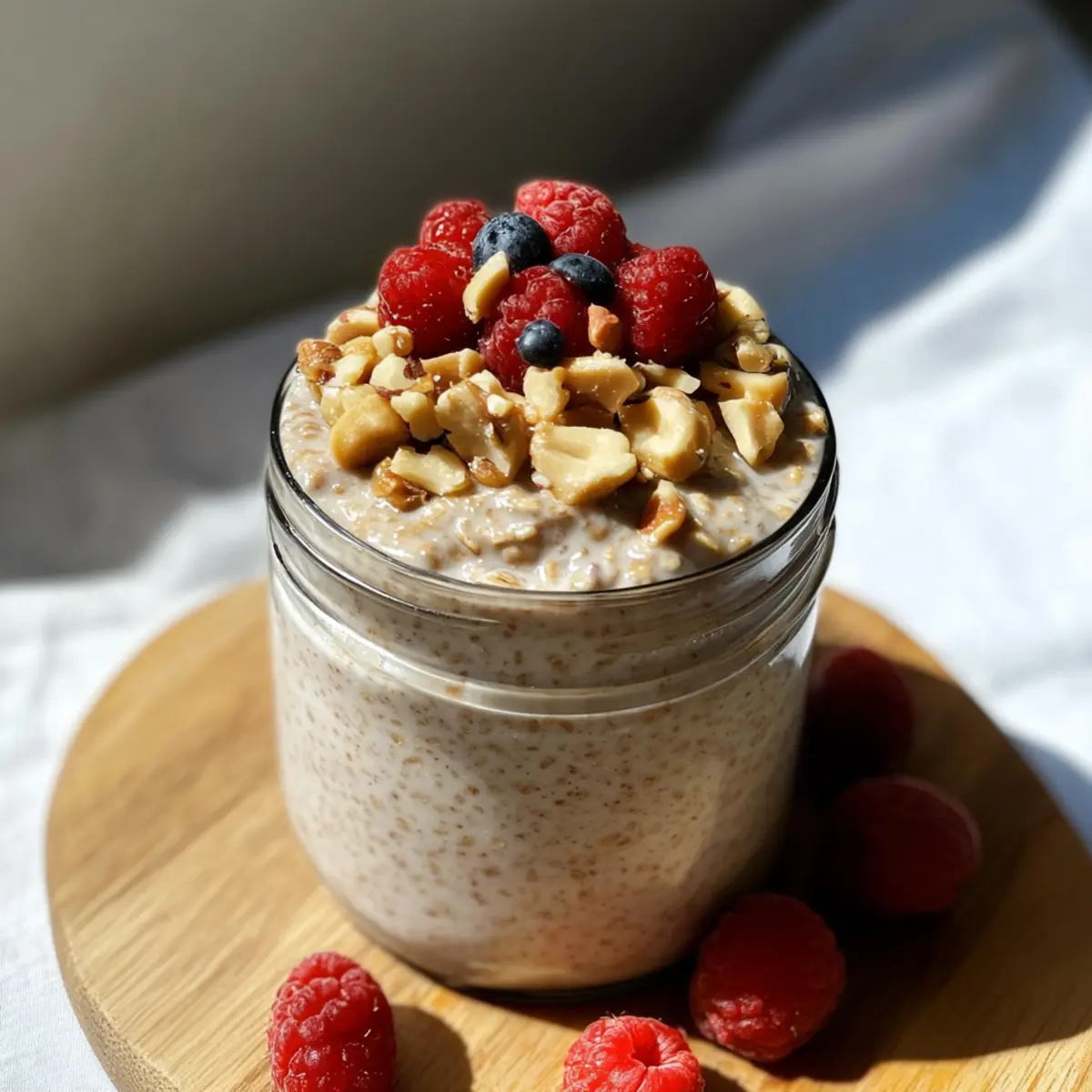 High-Protein Peanut Butter Overnight Oats