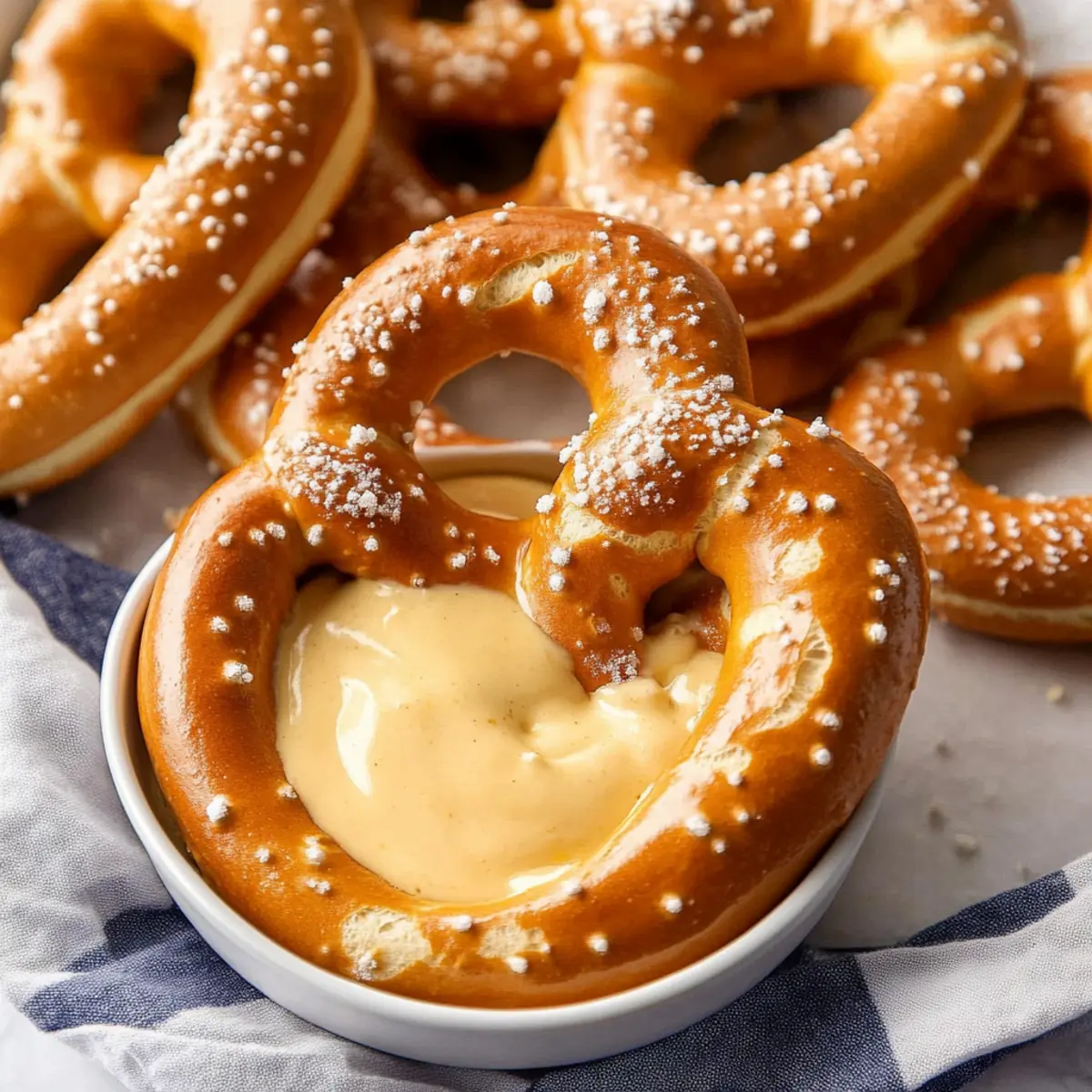 Parmesan Soft Pretzels with Cheese Dip
