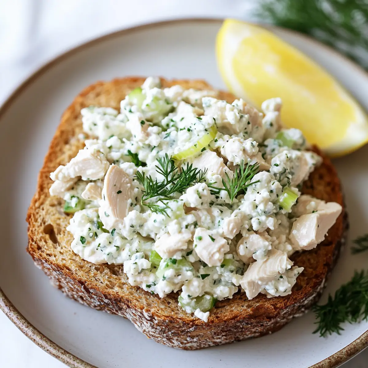 Protein-packed chicken salad with cottage cheese