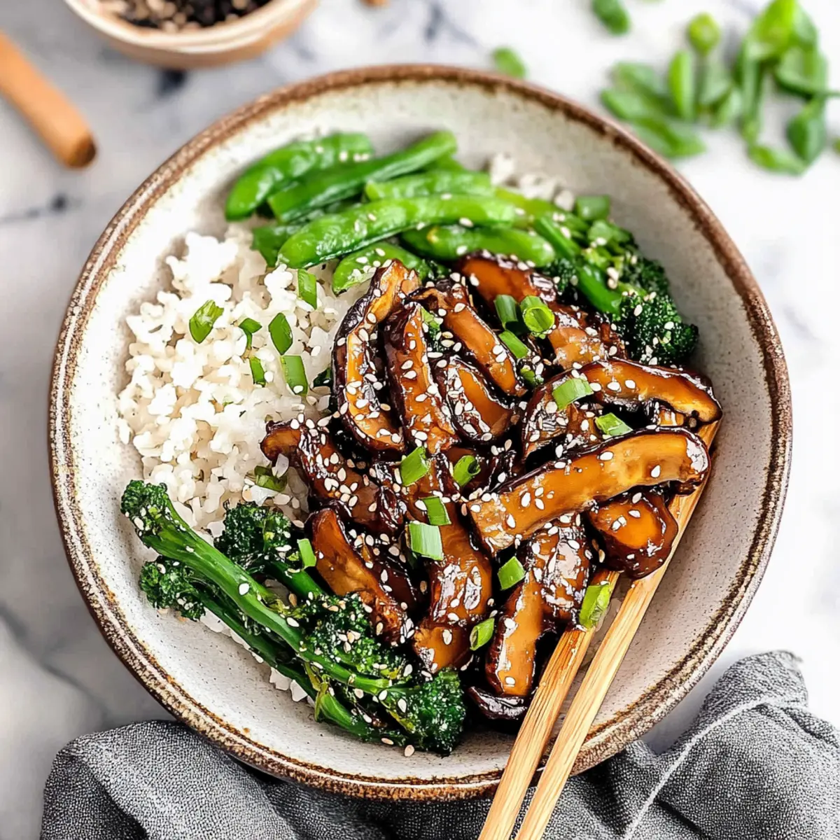 Sticky Shiitake Mushrooms