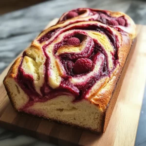 Raspberry Swirl Brioche Loaf