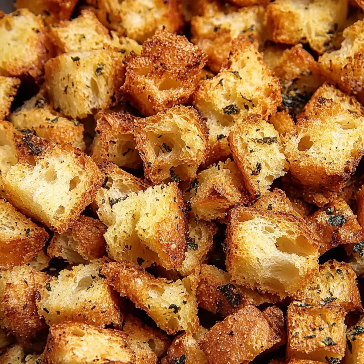 Extra-Crispy Homemade Garlic Croutons Recipe for Perfect Salads