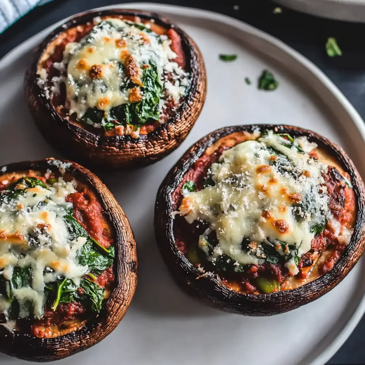 Spinach & Cheese Stuffed Portobello