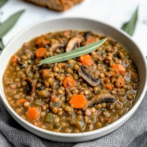 Vegan Lentil Mushroom Stew