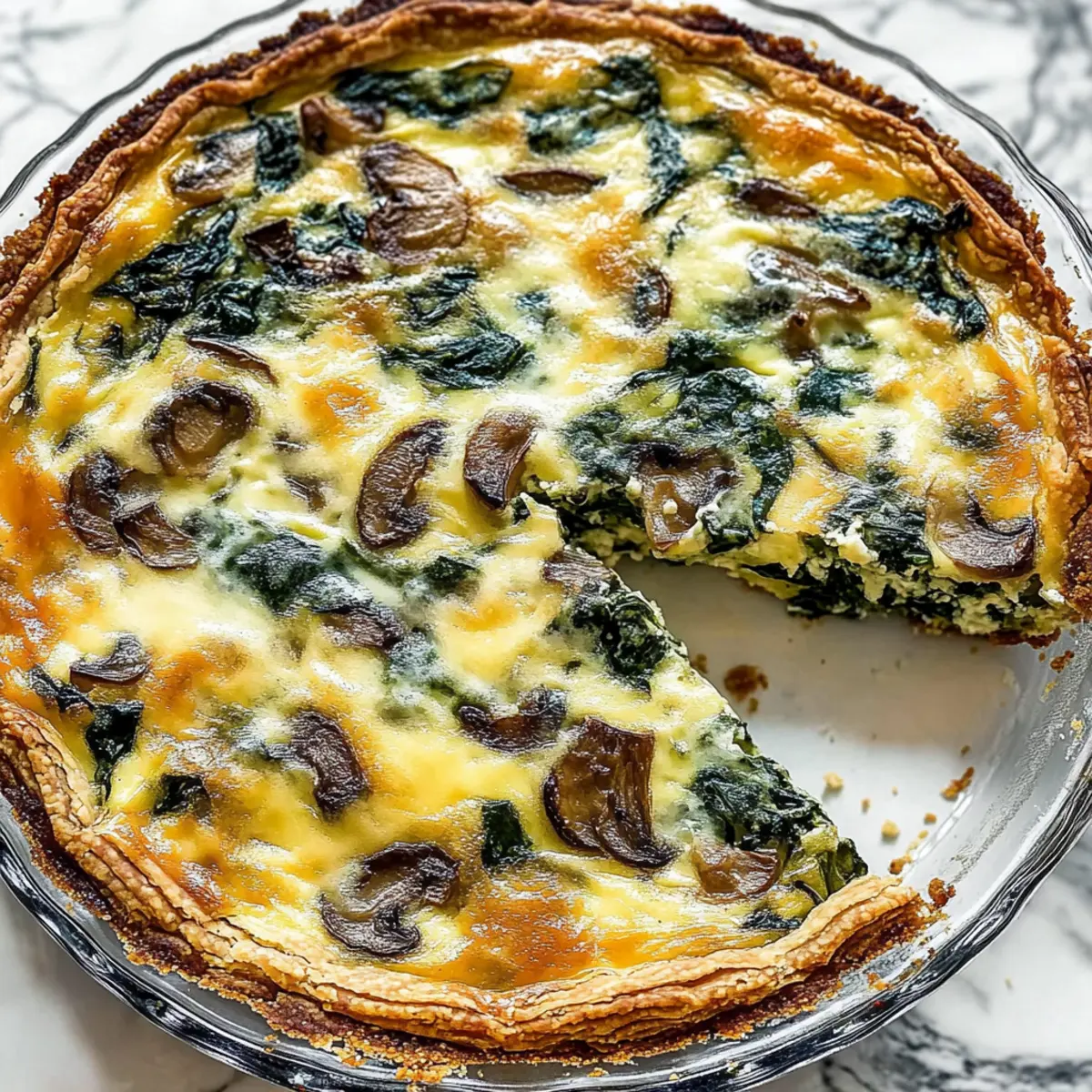 Spinach & Mushroom Quiche