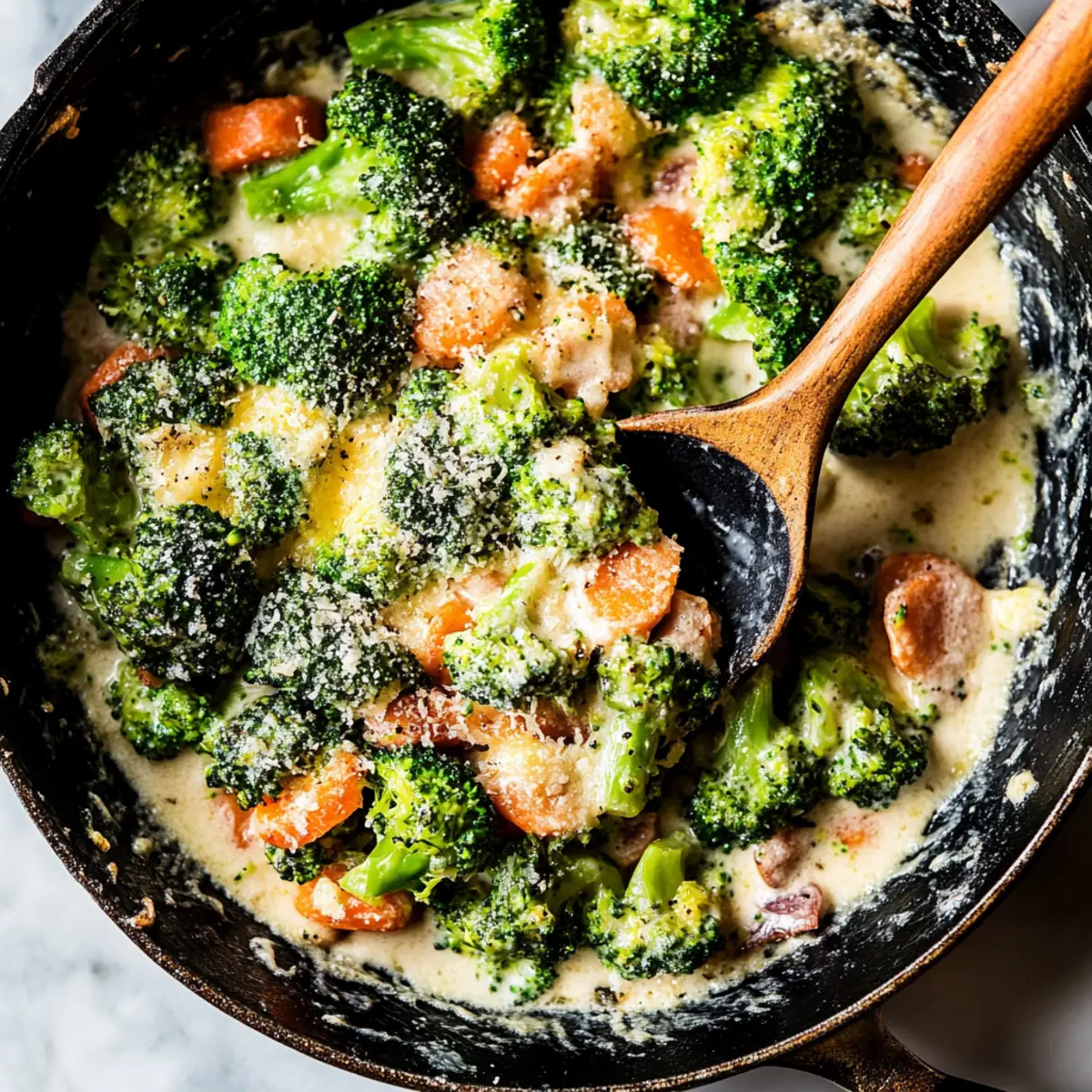 Cheesy Skillet Broccoli Recipe