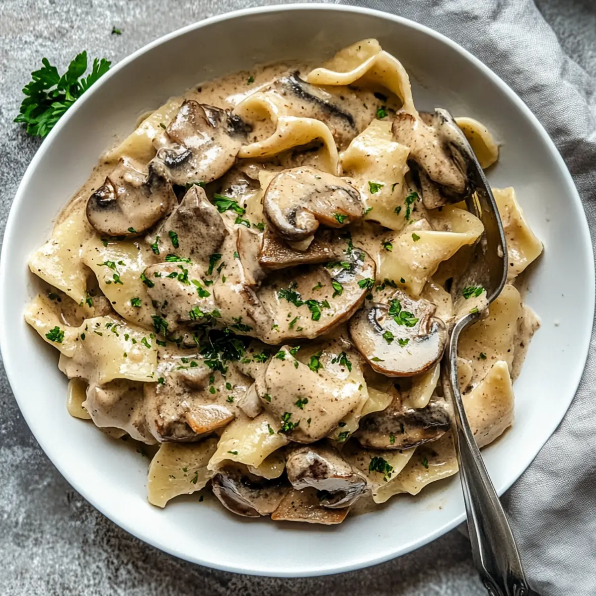 Creamy Mushroom Stroganoff
