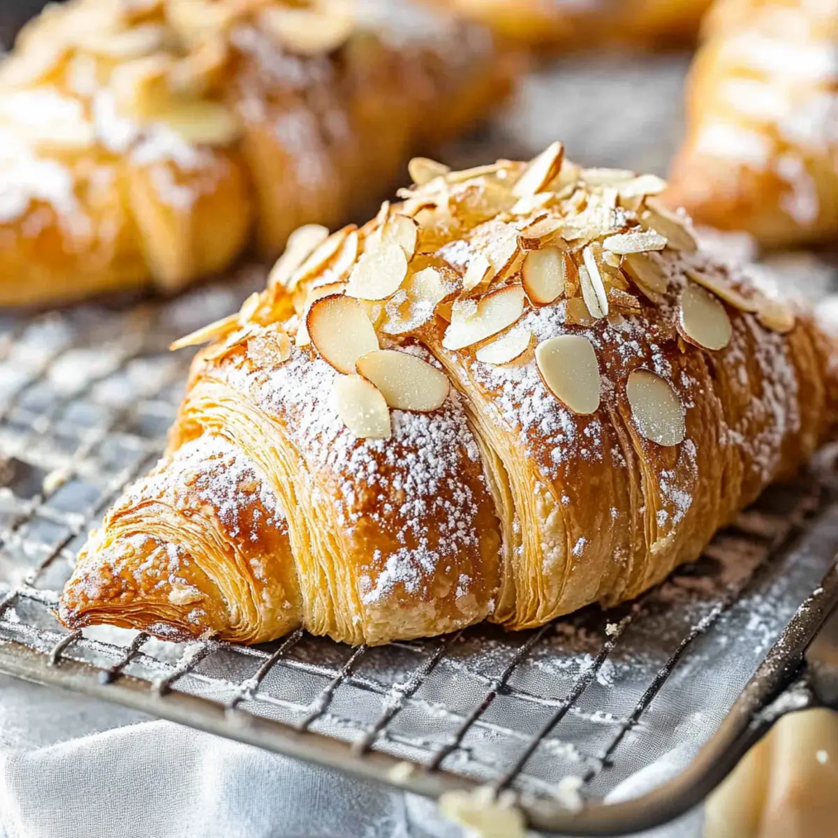 Buttery Almond Croissants with Crunchy Topping
