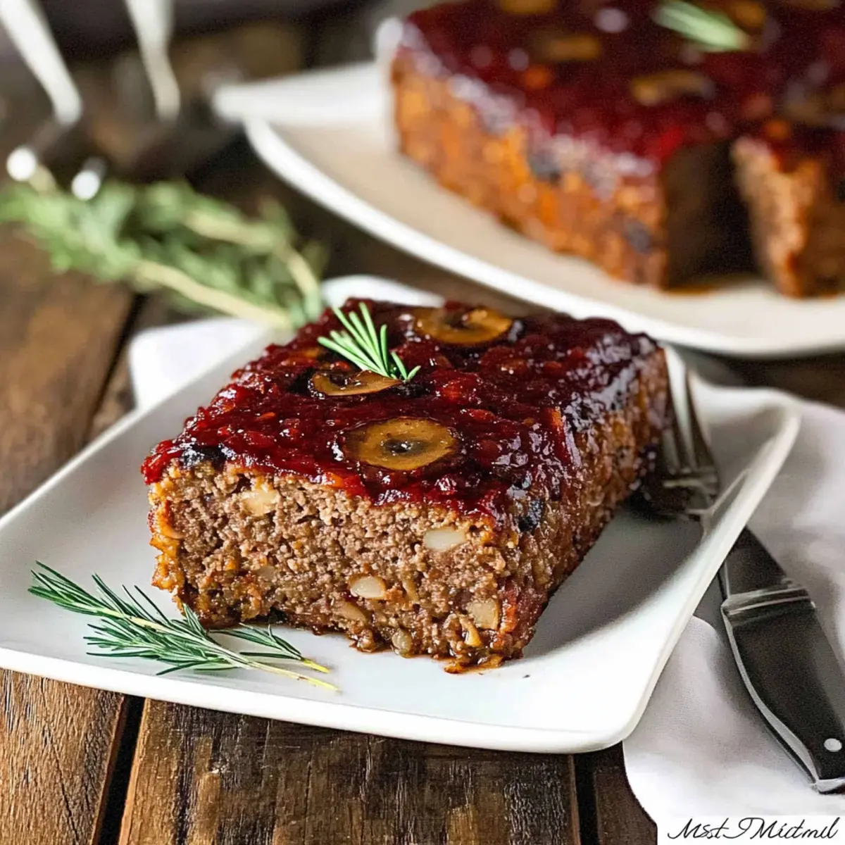 Vegan Mushroom Meatloaf