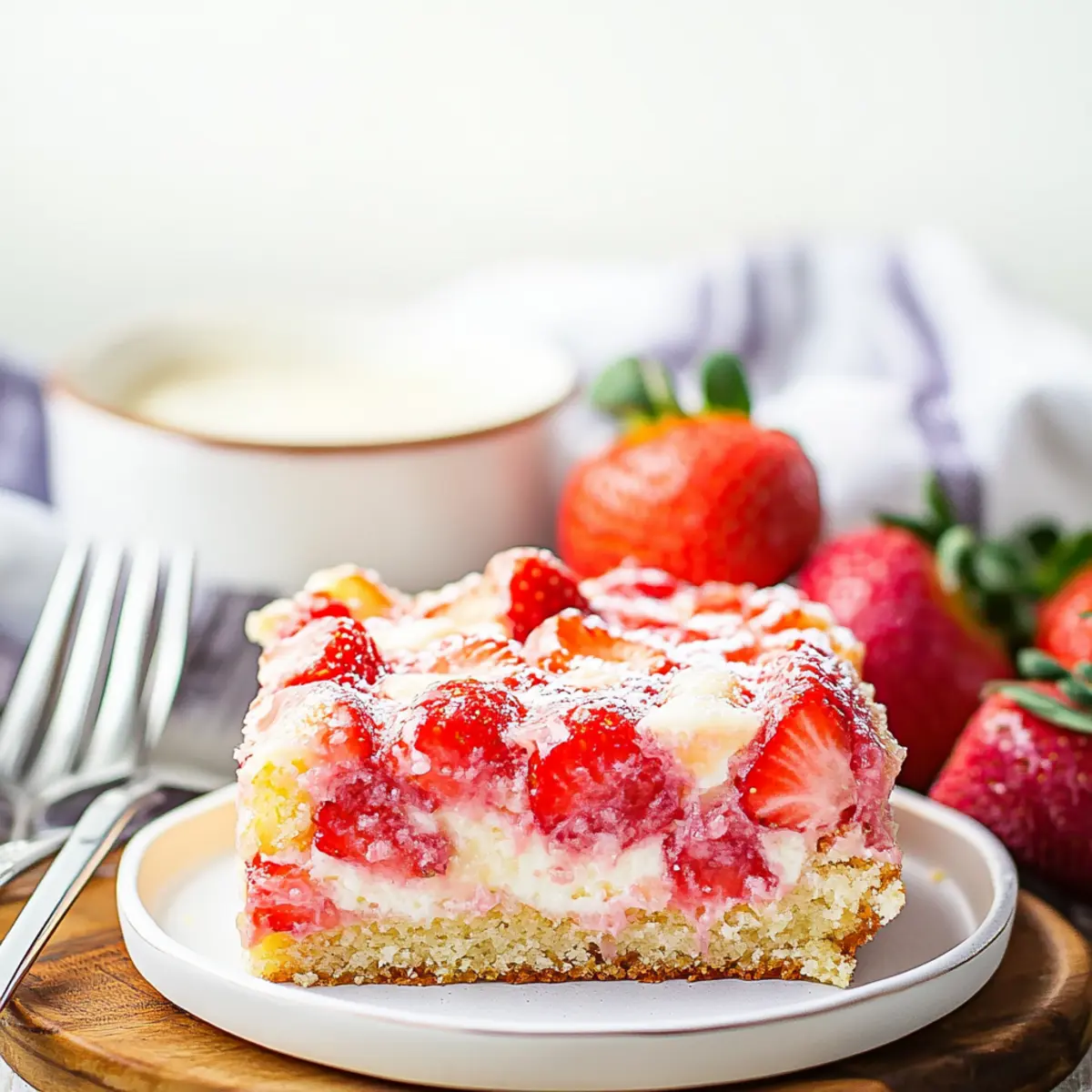 Gooey Strawberry Earthquake Cake