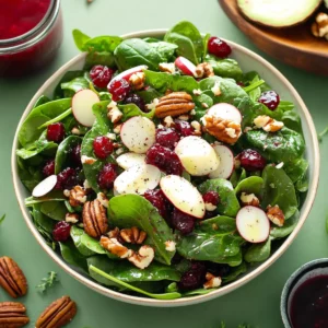 Cranberry Pecan Spinach Salad
